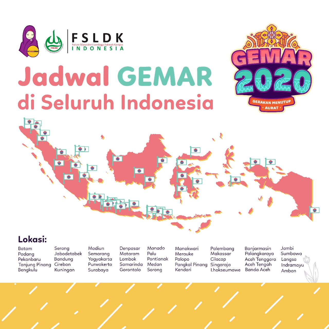 Gerakan Menutup Aurat 2020 Serentak di 53 Daerah Indonesia